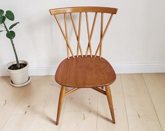 Mid Century Vintage Ercol Candlestick Dining Chair Model 376 1960's