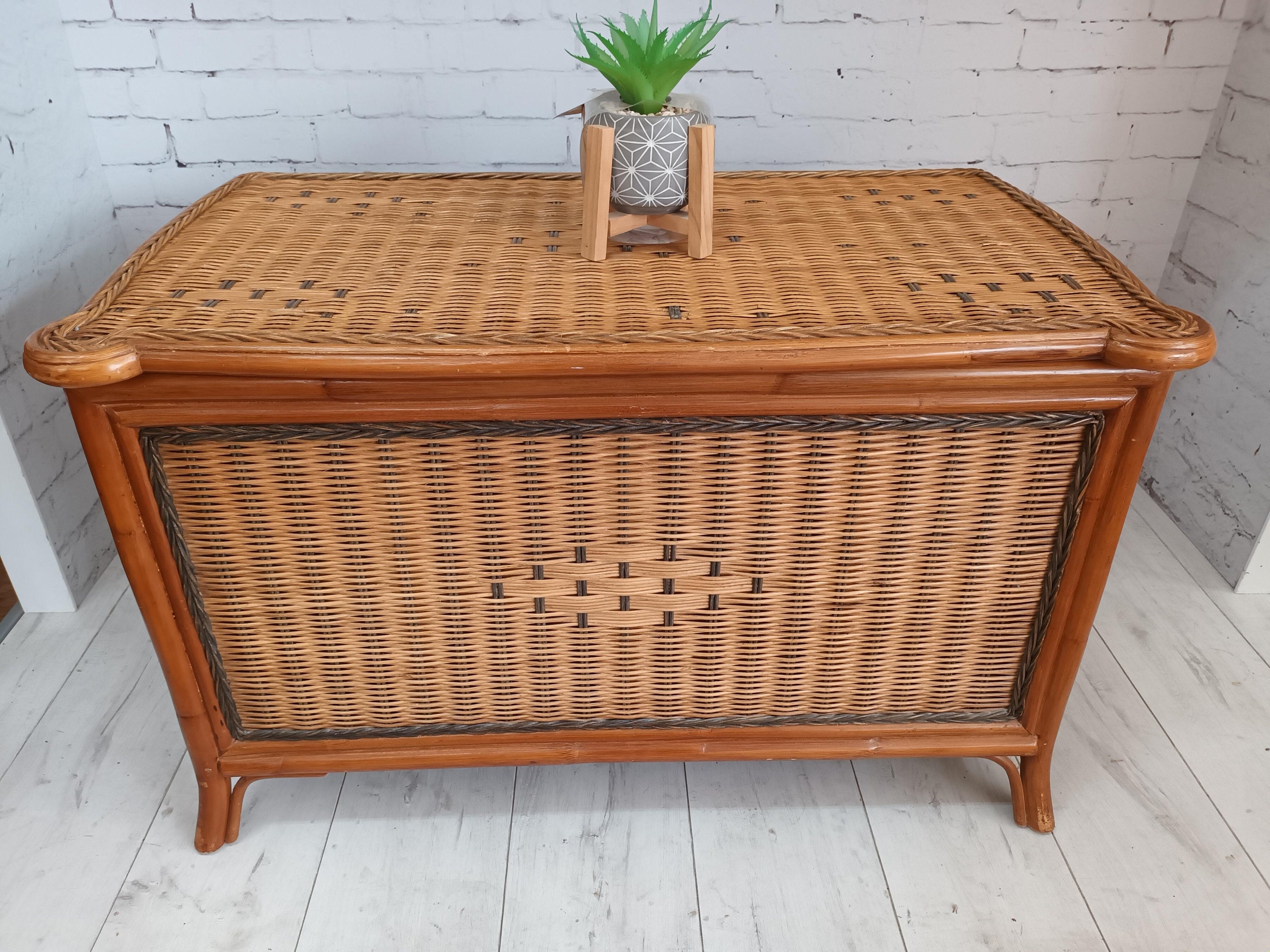 Rattan blanket sale chest