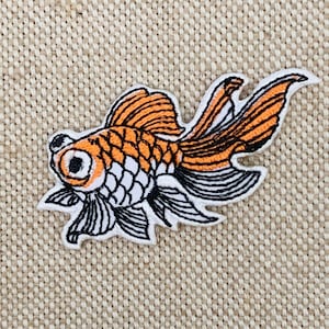 Goldfish  patches iron on Goldfish iron on patch  patches for Jackets embroidery patch Patch for backpack Iron On Patch