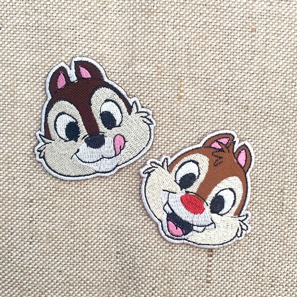 Chip and Dale  patches iron on Chip and Dale  patches for Jackets embroidery patch Patch for backpack Iron On Patch