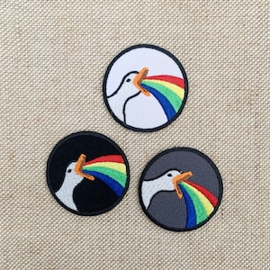 Eenden patches ijzer op Regenboog patches voor Jassen borduur patch Patch voor rugzak Iron On Patch patches voor hoeden