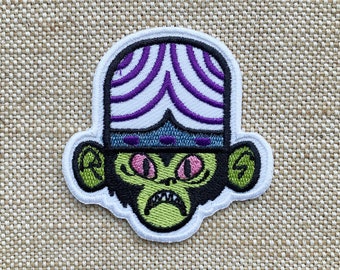Mojo jojo patches iron on power puff girl patches for Jackets embroidery patch Patch for backpack Iron On Patch