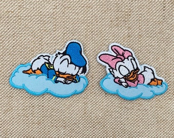 Donald und Daisy Duck Gestickte Bügelbilder