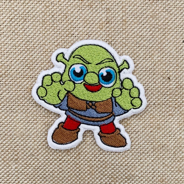 Shrek patches iron on Shrek iron on patch patches for Jackets embroidery patch Patch for backpack Iron On Patch patches for hats