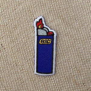 Feuerzeug Patches Bügeln Aufnäher Patches für Jacken Sticken Patch für Rucksack Bügeln Aufnäher Patches für Mützen