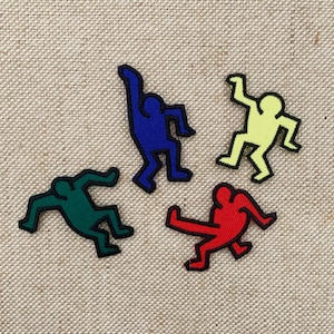 4 PCS Human Symbols Art patches iron on Human iron on patch patches for Jackets embroidery patch Patch for backpack Iron On Patch