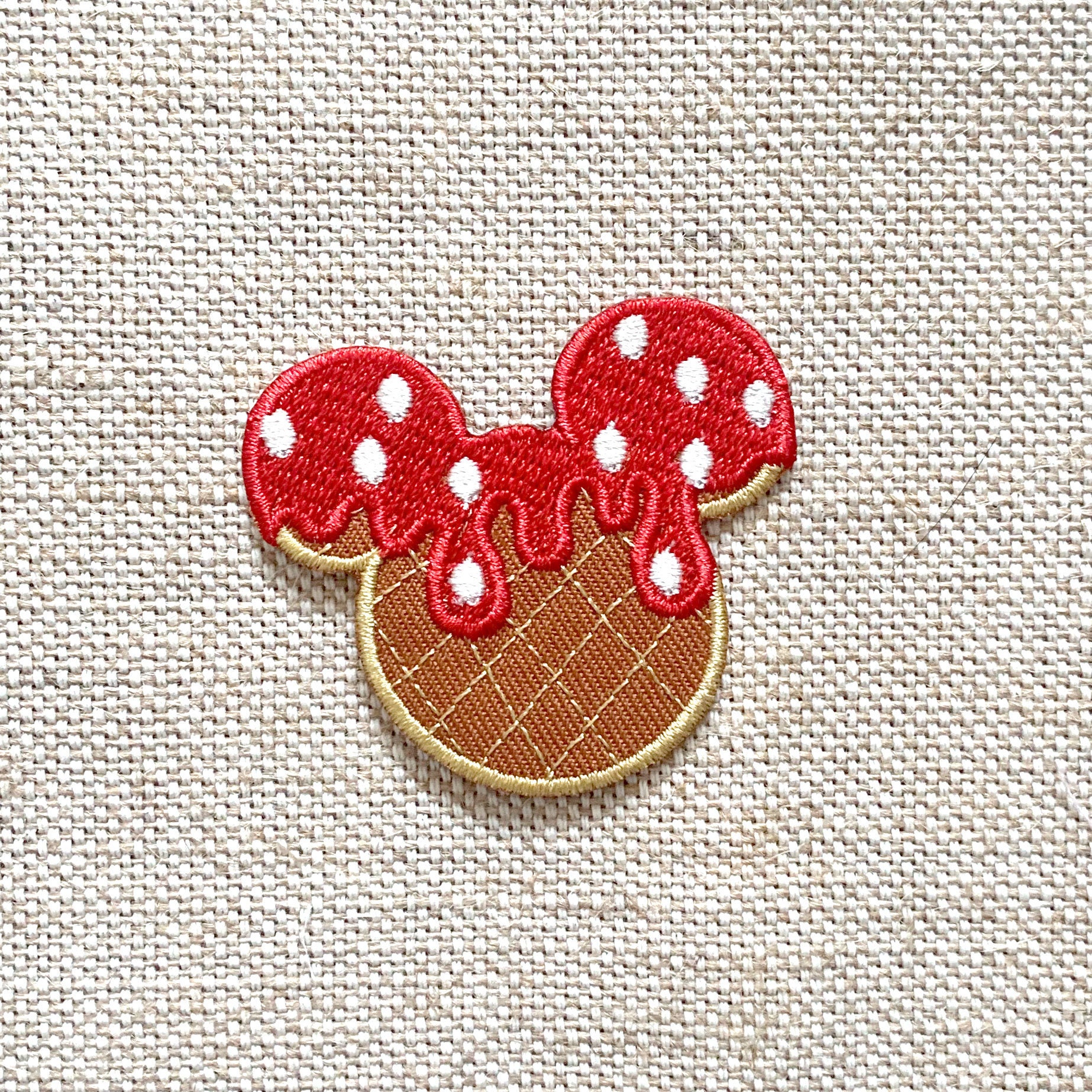  Triple Siblings Mickey Donut Embroidered Iron On Patch