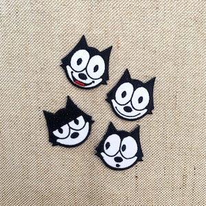 4pc Felix de Kat patches ijzer op Felix de Kat patches voor Jassen borduurpleister Patch voor rugzak Iron On Patch patches voor hoeden
