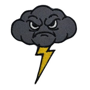 Thundercloud iron on patch Iron on patches for Jackets embroidery patch Patch for backpack Iron On Patch patches for hats