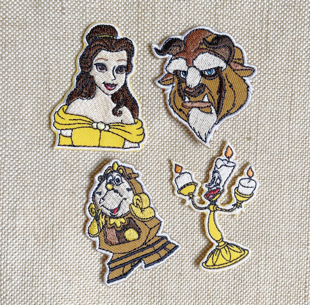 Beauty and the Beast Embroidered Iron-on Patches - Etsy