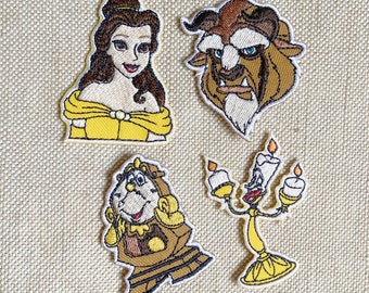 La belle et la bête patchs fer sur princesse fer sur patch patchs pour vestes patch de broderie Patch pour sac à dos fer sur patch patchs