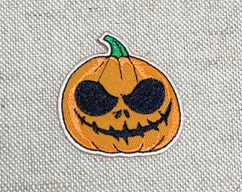 Jack O'Lantern Embroidered Iron-On Patch