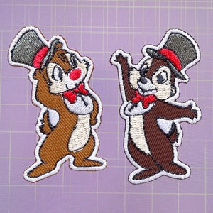 Chip n dale  patches iron on Cartoon iron on patch patches for Jackets embroidery patch Patch for backpack Iron On Patch patches for hats
