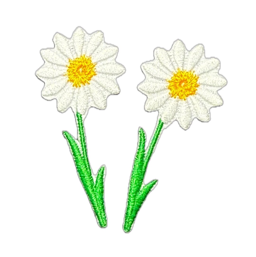 2pc Tiny Daisy Iron on Patch: Embroidered Flower Applique - Etsy