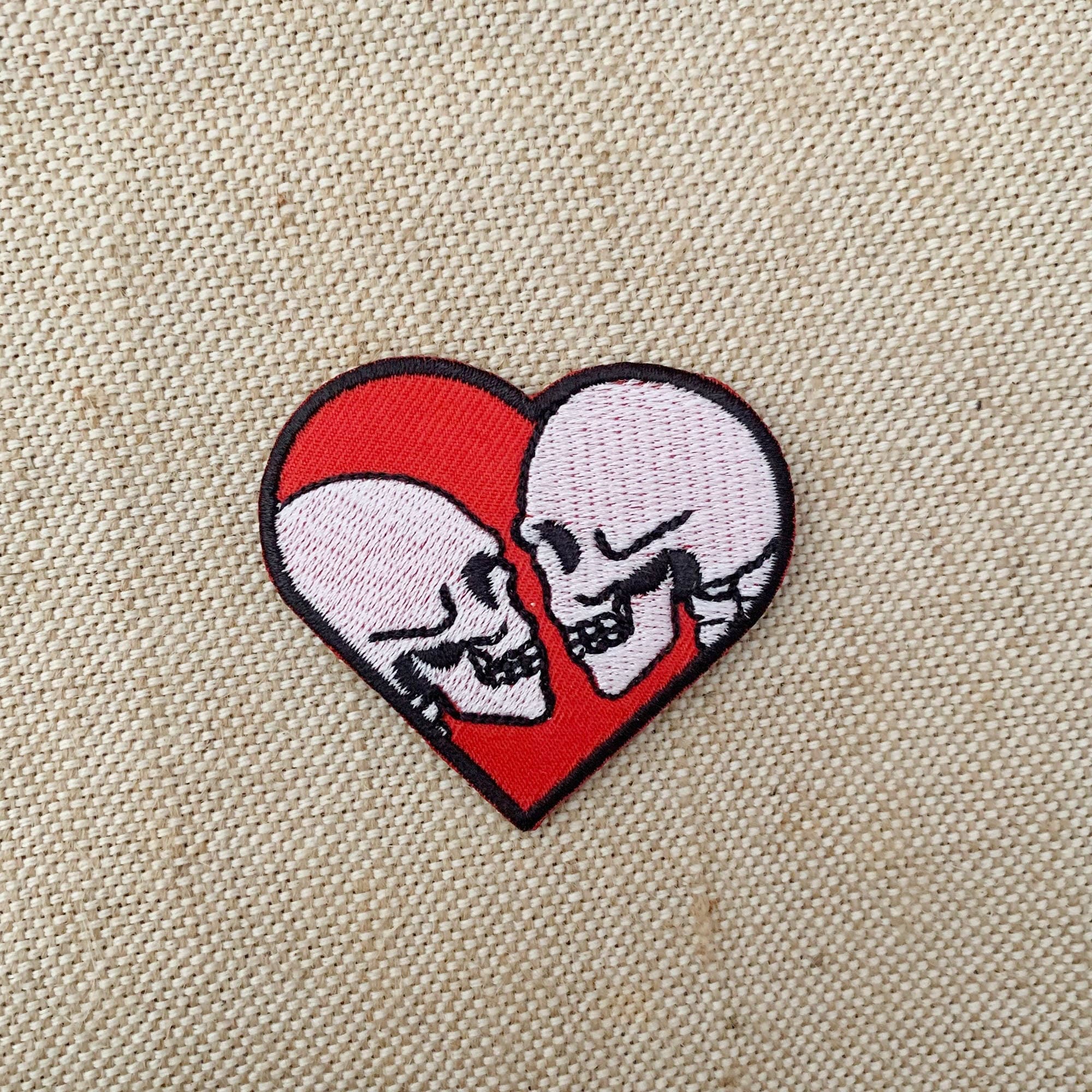 Skull Love Patches Iron on Skull Love Iron on Patch Patches for Jackets ...