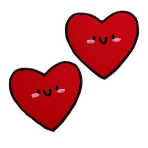 2pc Cute heart patches iron on Heart iron on patch patches for Jackets embroidery patch Patch for backpack Iron On Patch patches for hats