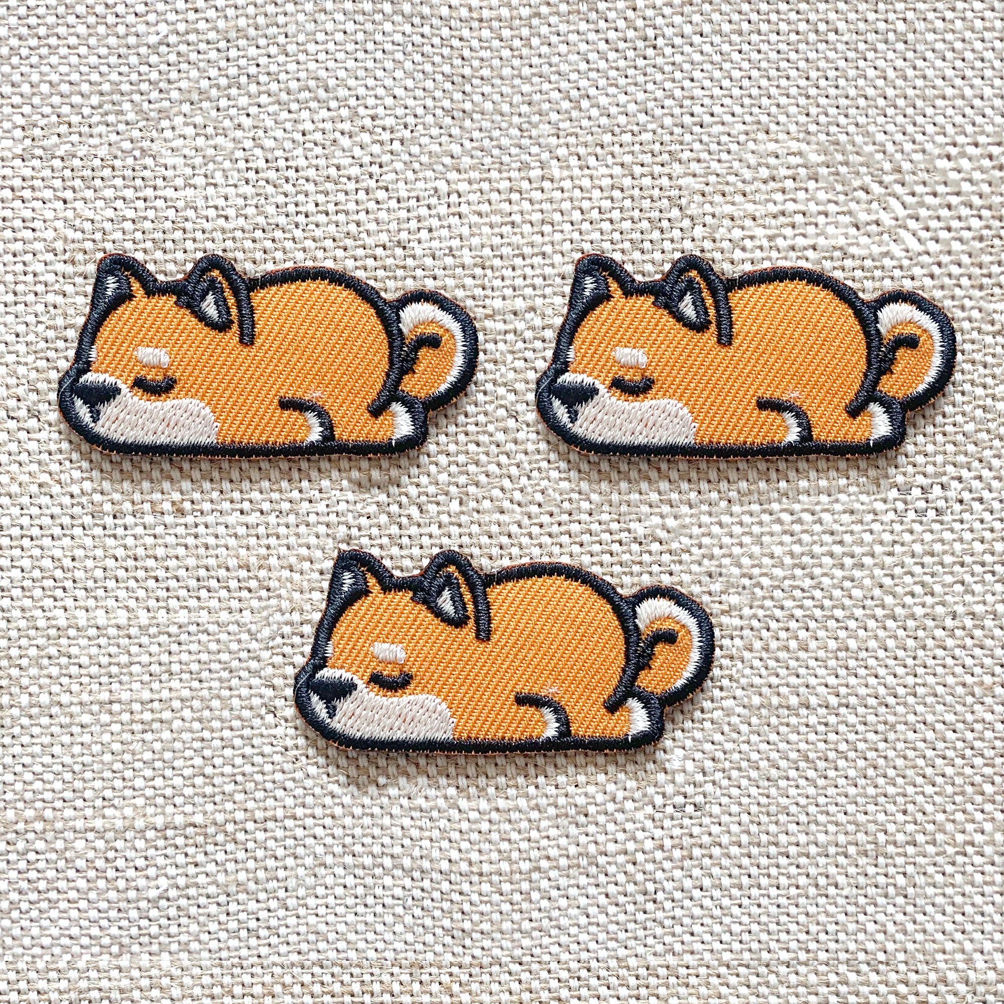 Shiba Fabric Stickers - non-iron on fabric stickers!