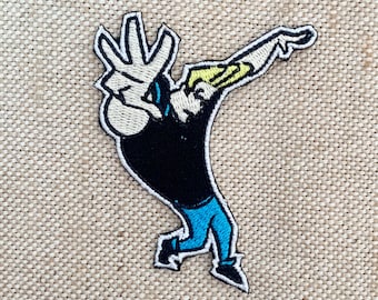 Johnny Bravo Embroidered Iron On Patch: Cartoon Applique (3"X 2.25")