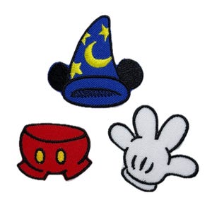 3pc Mickey iron on patch Iron on patches for Jackets embroidery patch Patch for backpack Iron On Patch patches for hats