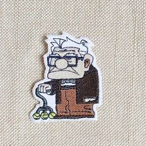 UP patches iron on Carl Fredricksen iron on patch patches for Jackets embroidery patch Patch for backpack Iron On Patch patches for hats