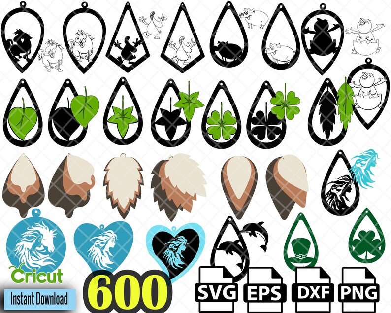 Download Earring SVG Bundle Commercial Use Instant Download Earrings | Etsy