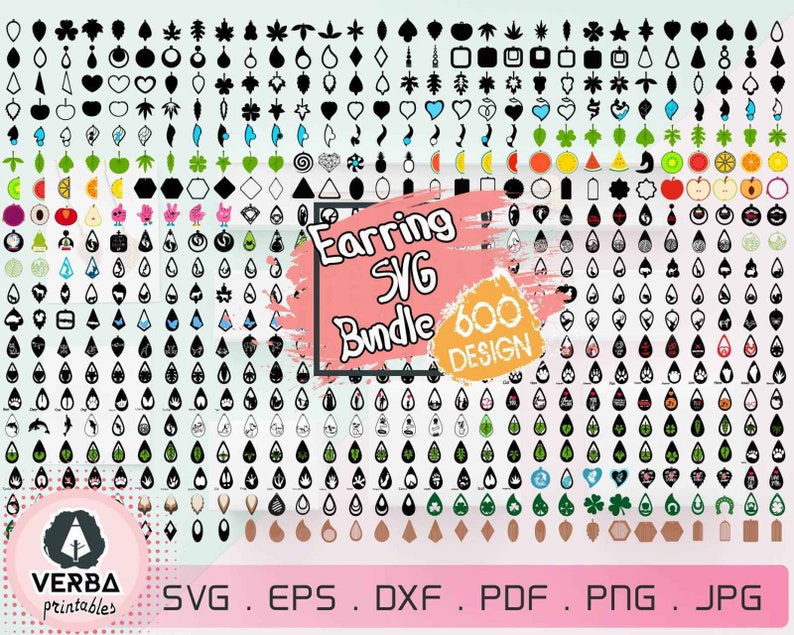 Download Earring SVG Bundle Commercial Use Instant Download Earrings | Etsy