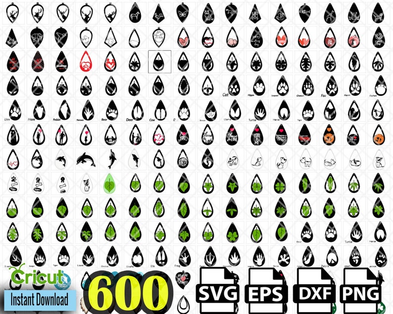 Download Earring SVG Bundle Commercial Use Instant Download Earrings | Etsy