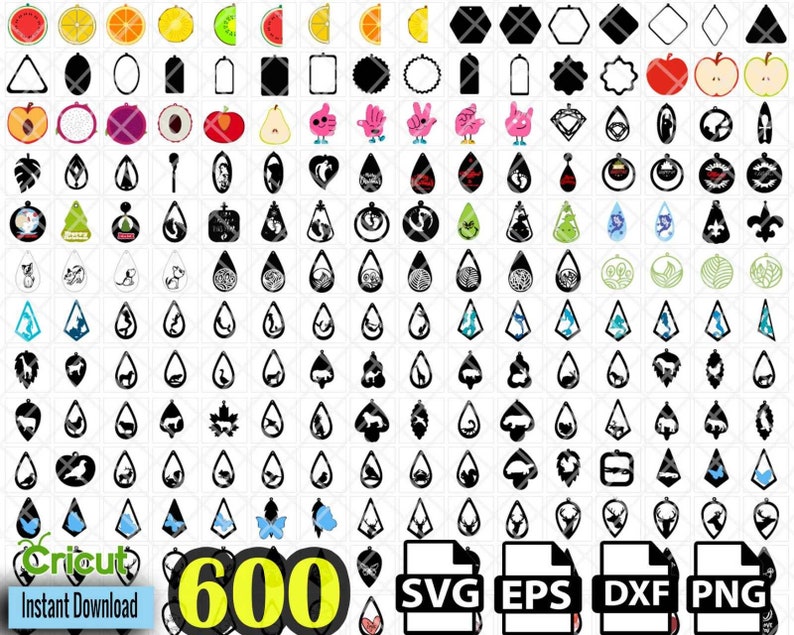 Download Earring SVG Bundle Commercial Use Instant Download Earrings | Etsy