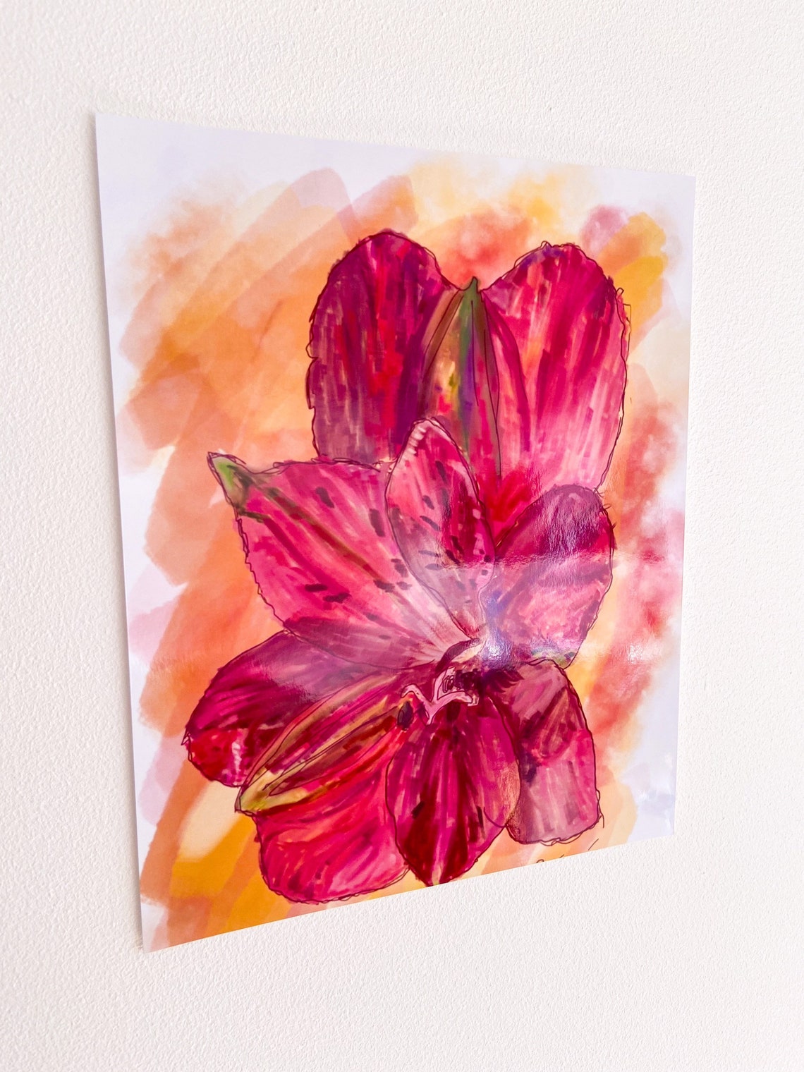 Fuchsia Flower Print Floral Prophetic Art Print Flower Art Etsy UK