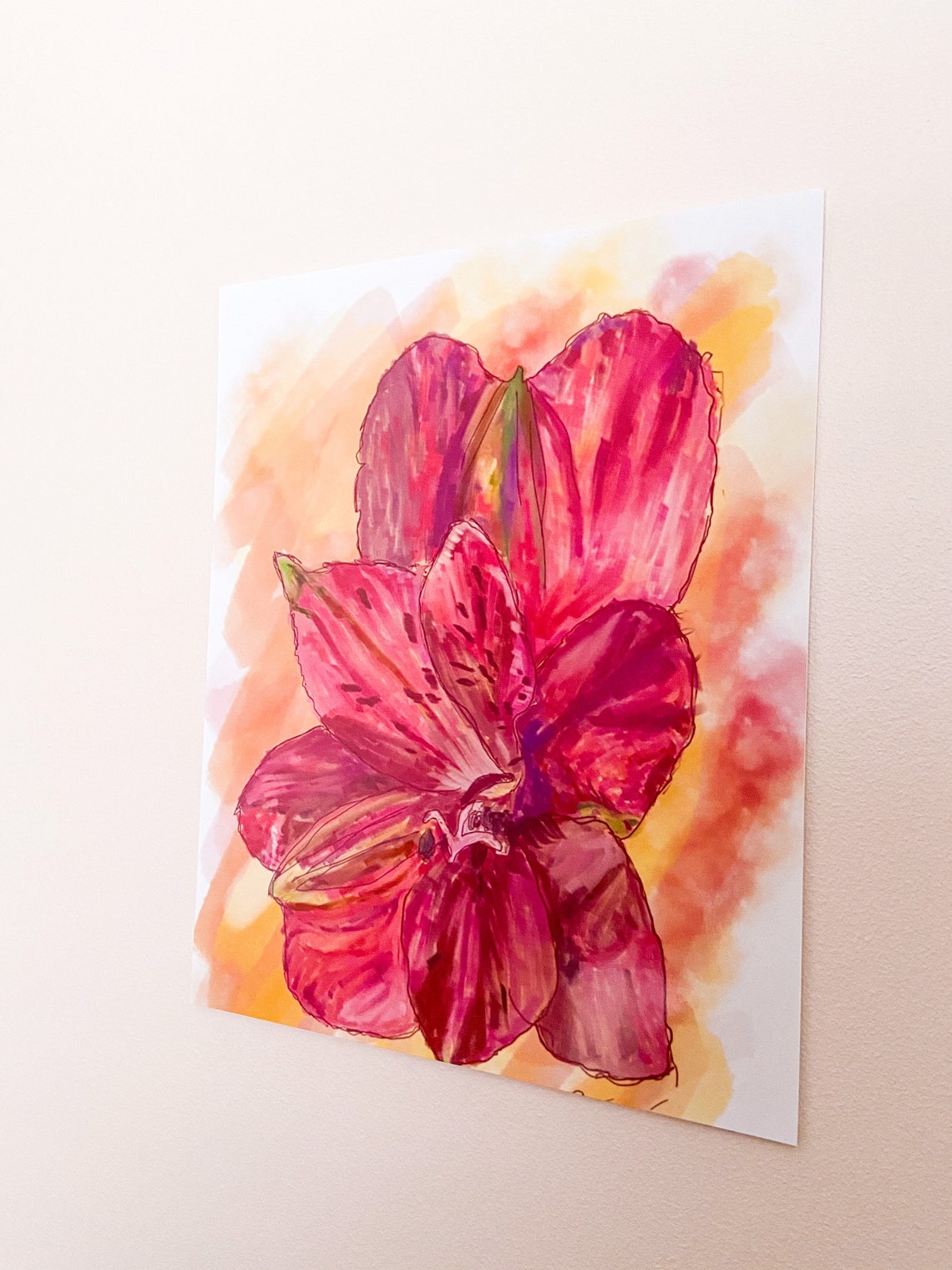 Fuchsia Flower Print Floral Prophetic Art Print Flower Art Etsy UK