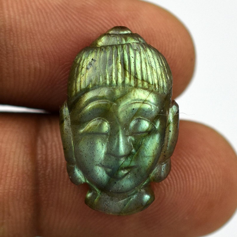 Labradorite Lord Buddha Face Carving Cabochon Natural Crazy Shape Gemstone With Multi-Size Lot