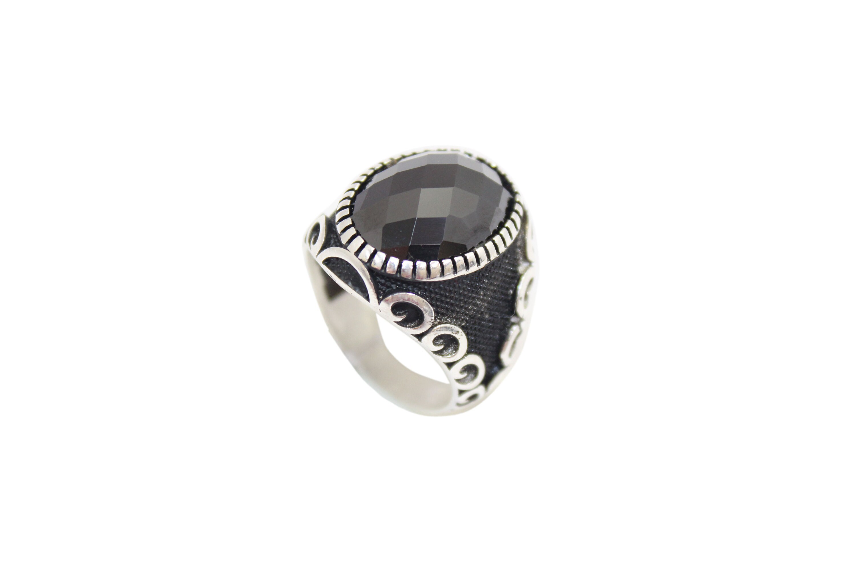 Rajasthan Gems Handmade Men's Ring Textured 925 Sterling Etsy UK