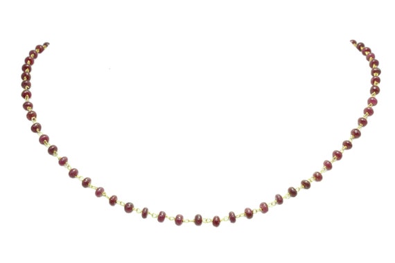 Single line ruby necklace deals