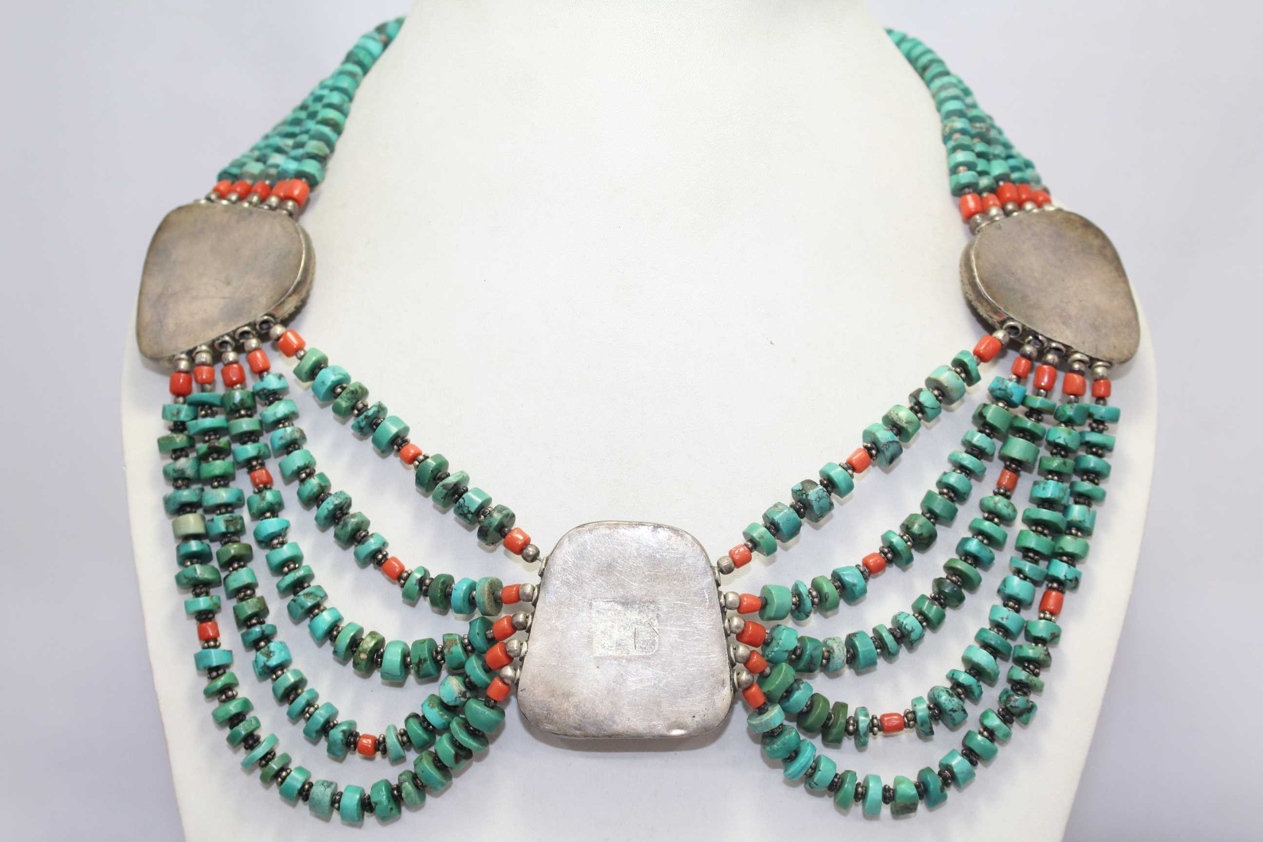 Rajasthan Gems Women's Necklace 925 Sterling Silver Beads Green