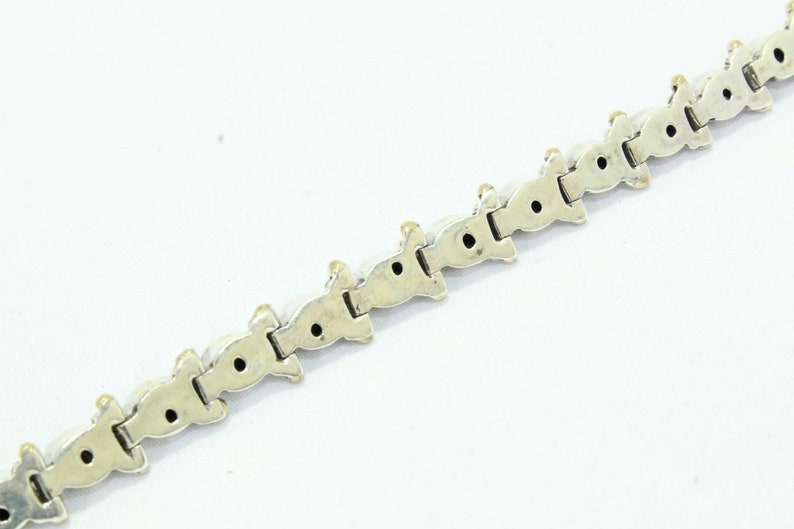 Rajasthan Gems 925 Sterling Silver Natural Blue Turquoise stone Bracelet 7.4 inch