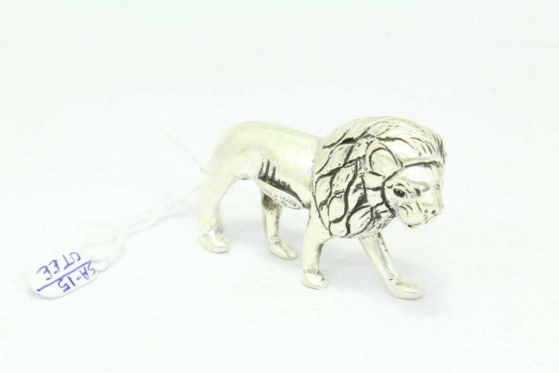 Rajasthan Gems Handmade 925 sterling Silver wild animal Lion figure Home Decorative 48 Gr .br Rajasthan Gems Handmade 925 sterling Silver wild animal Lion figure Home Decorative 48 Gr .br