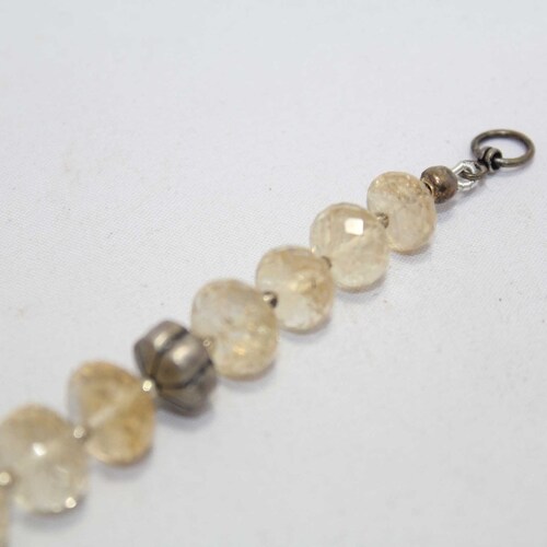 Rajasthan Gems Bracelet Silver Sterling 925 Jewelry shops Golden Topaz Gem Stone Women's Handmade B33