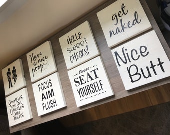 funny bathroom signs etsy