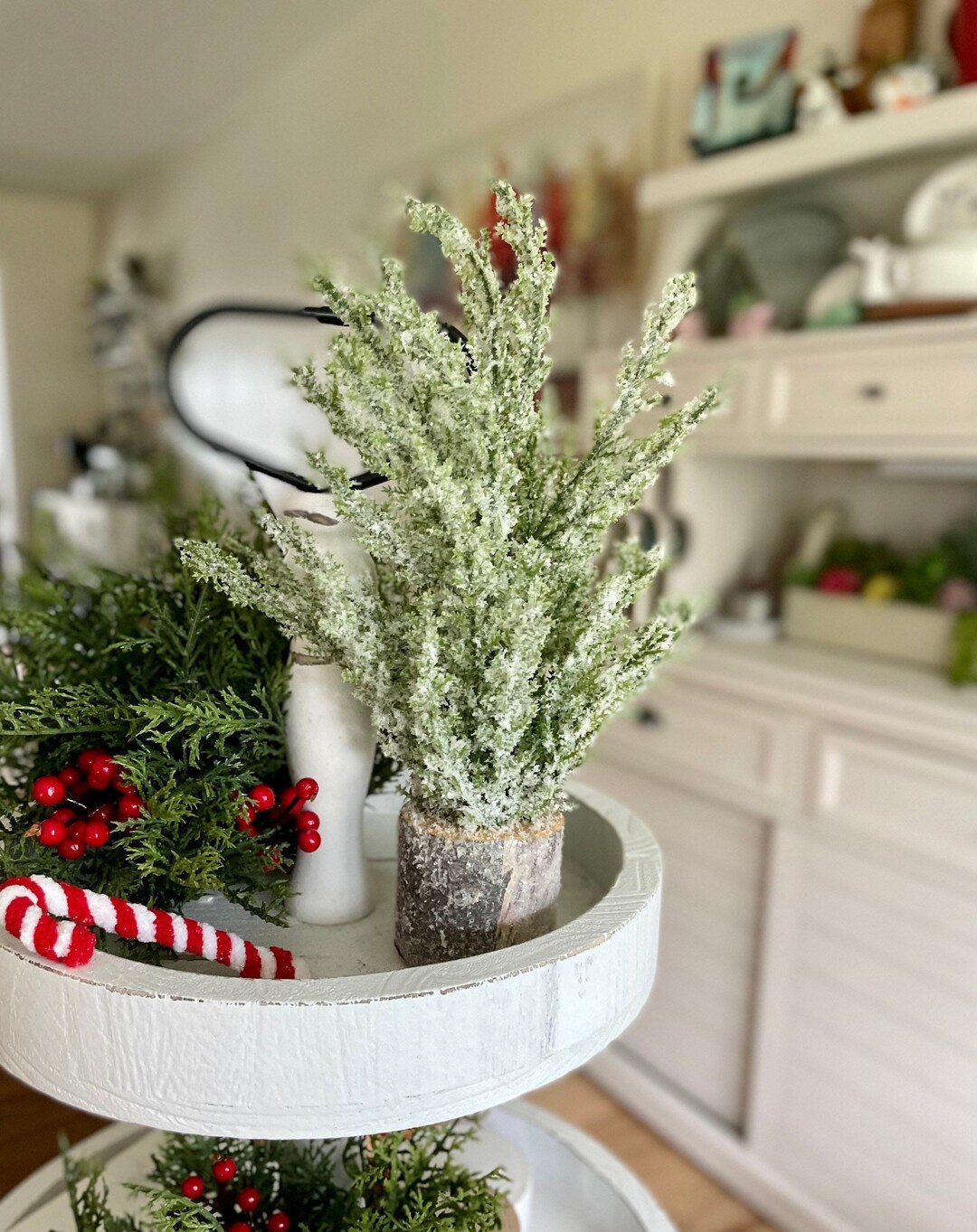 Mini Cypress Pine Christmas Tree tiered Tray Decor, LIMITED EDITION