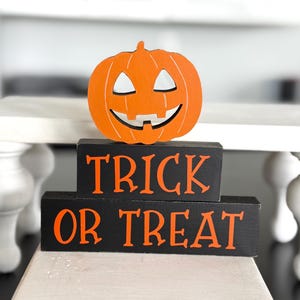 Complete Set of 3 Halloween Tiered Tray Decor | Fall Tier Tray Bundle Decor | Trick or Treat Tier Tray Decor |
