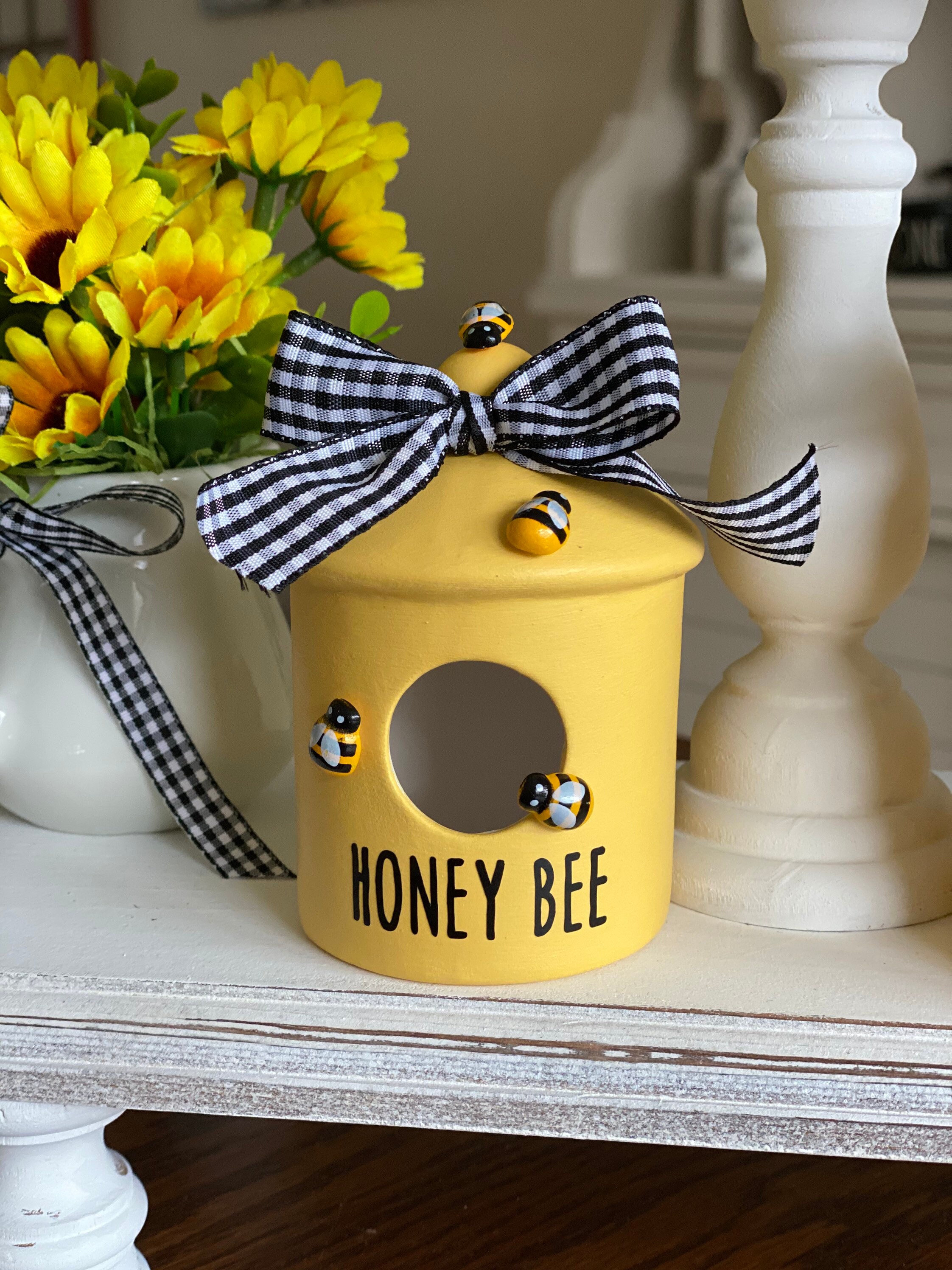 Honey Bee House | Honey Bee decor | Bee Tier tray decor | Spring Tier…