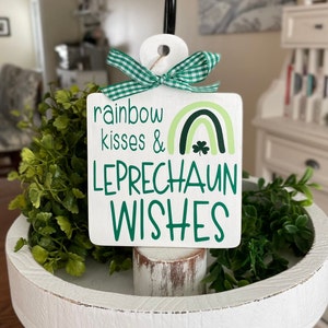 St Paddy’s Day Tiered Tray Decor | St Patrick’s Day Tier Tray Decor | Irish Tiered Tray | mini sign