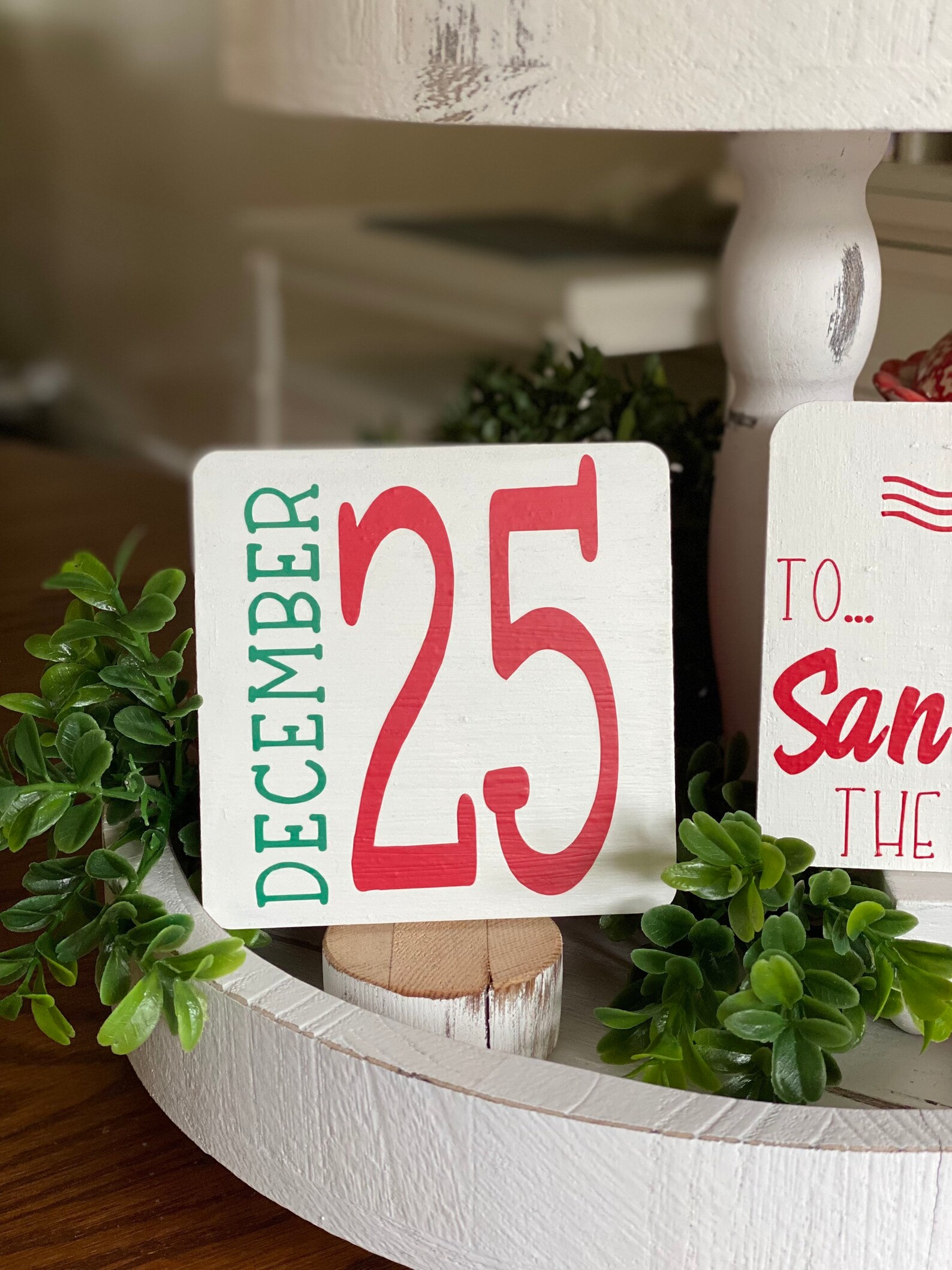 Christmas Tiered Tray Signs Decor Winter Tier Tray Decor Etsy