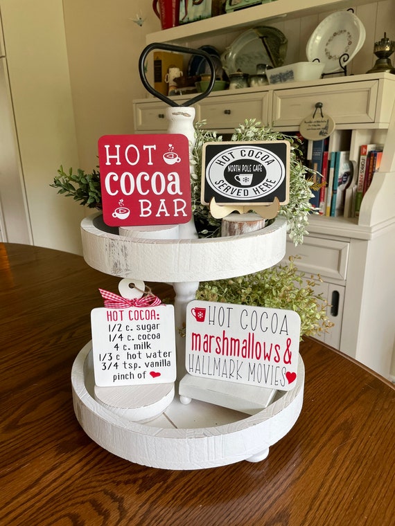 Hot Chocolate Station With Tiered Tray 