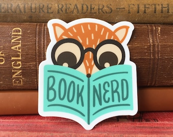 Fox Book Nerd | Sticker