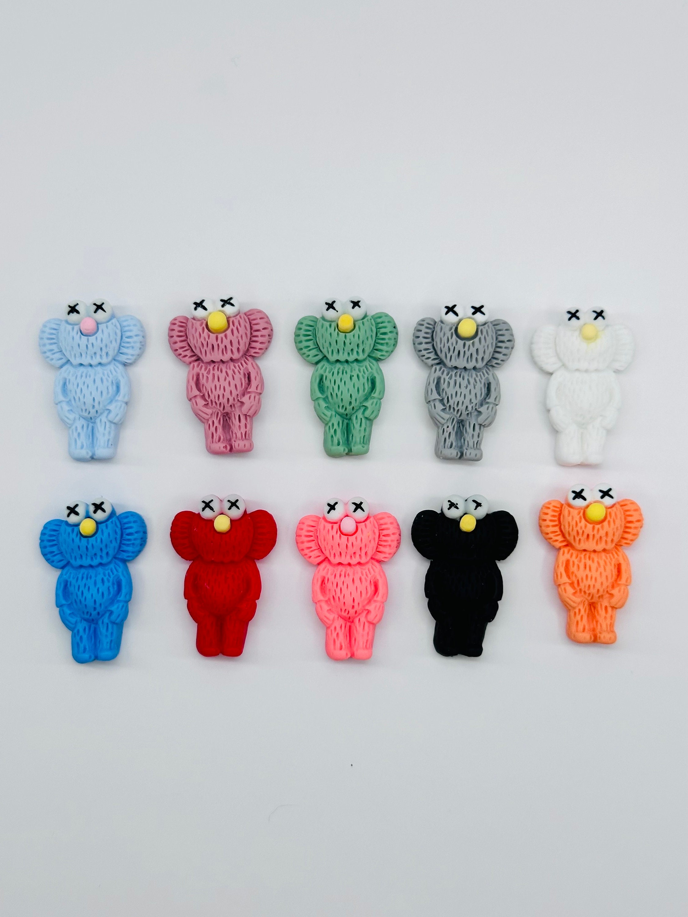 20 PCS Nail Charms KAWS Nail Art Supplies for DIY, Long Nails