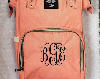 Mochila para pañales personalizada, regalo para baby shower con monograma