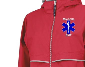 EMT EMS PARAMEDIC Charles River Rain Jacket - Medical Worker Rain Coat - Paramedic Rain Jacket - Emt Jacket - Charles River Ems Rain Jacket