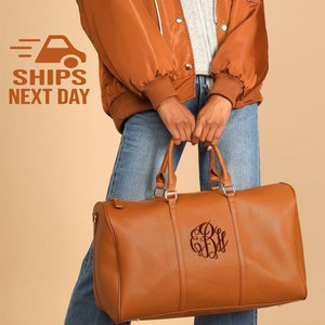 Monogrammierte WEEKENDER Tasche | Übernacht Seesack | Personalisierte Seesack | Handgemachte Tasche | Frauen Seesack | Personalisierte Brautjungfer Seesack