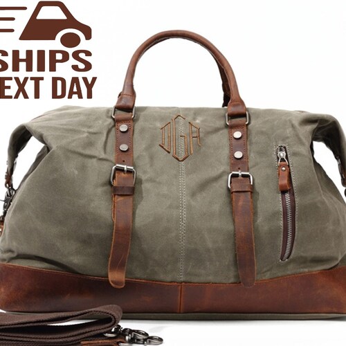 Personalized Large Duffel Bag Groomsmen Bag Gift Monogram Etsy